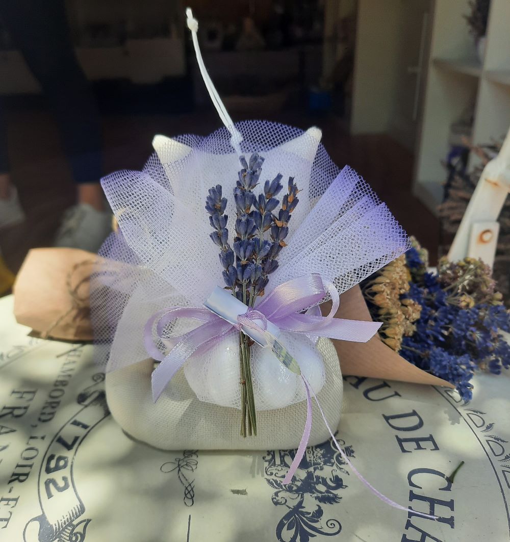 Bomboniera Nascita e Battesimo - Bomboniera Gatto con Lavanda