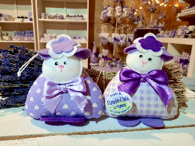 Pecorella lavanda, animali in stoffa, animali per bomboniere, pecorella