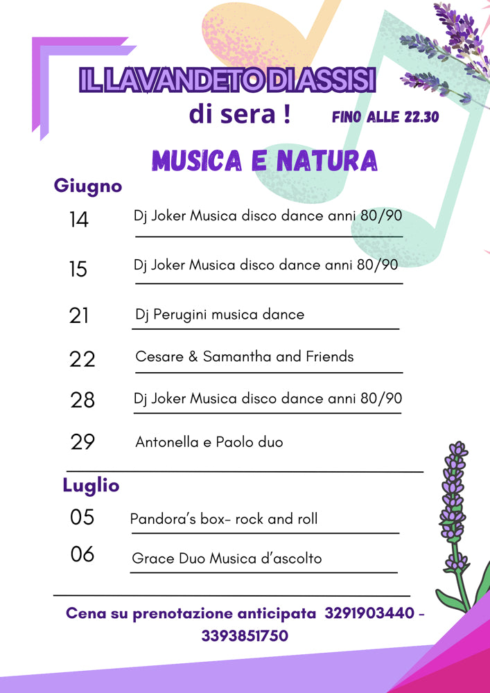 picnic, musica tra la lavanda
