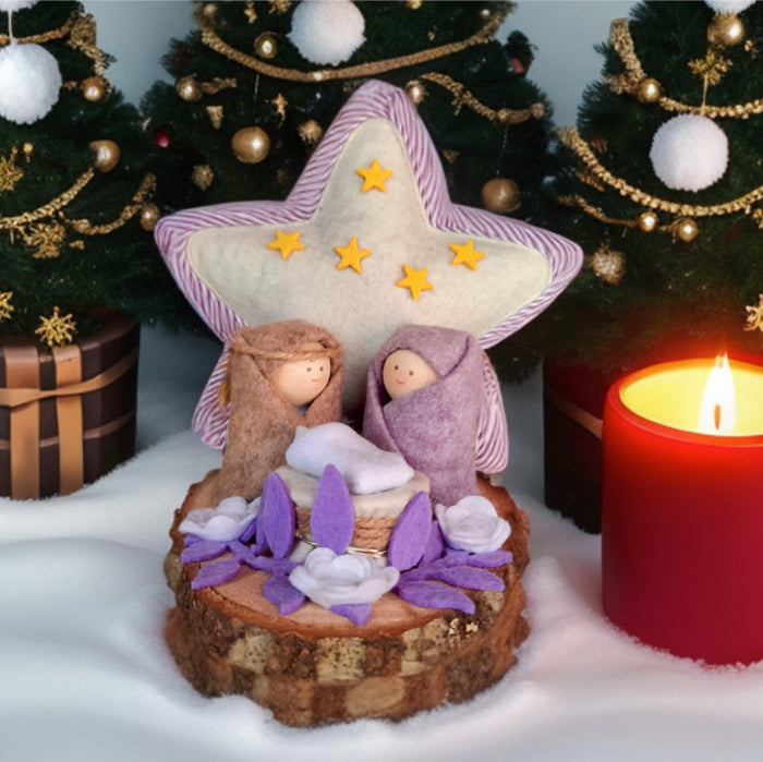 regali di Natale, regalo di Natale, presepe fatto a mano, presepe in tessuto, presepe originale, decorazioni Natalizie per la casa, regali di Natale per la casa