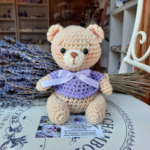 orso uncinetto, orso con lavanda